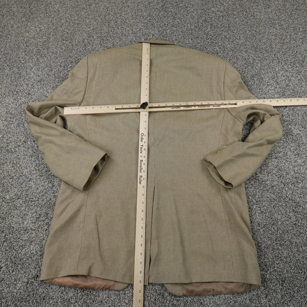 Ralph Lauren Chaps Jacket‎ Mens 44L Brown Beige Button Sports Coat Blazer Suit